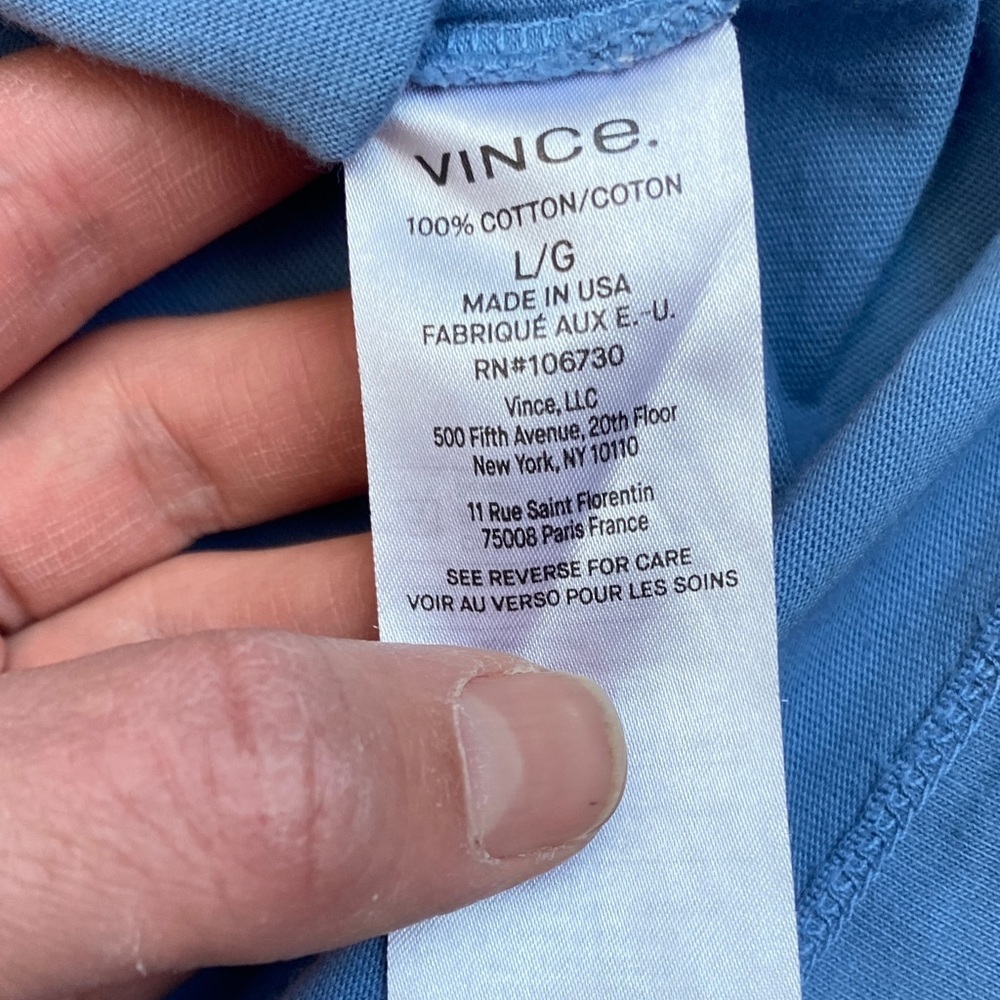 Vince Light Blue Polo Shirt - Picture 6 of 14